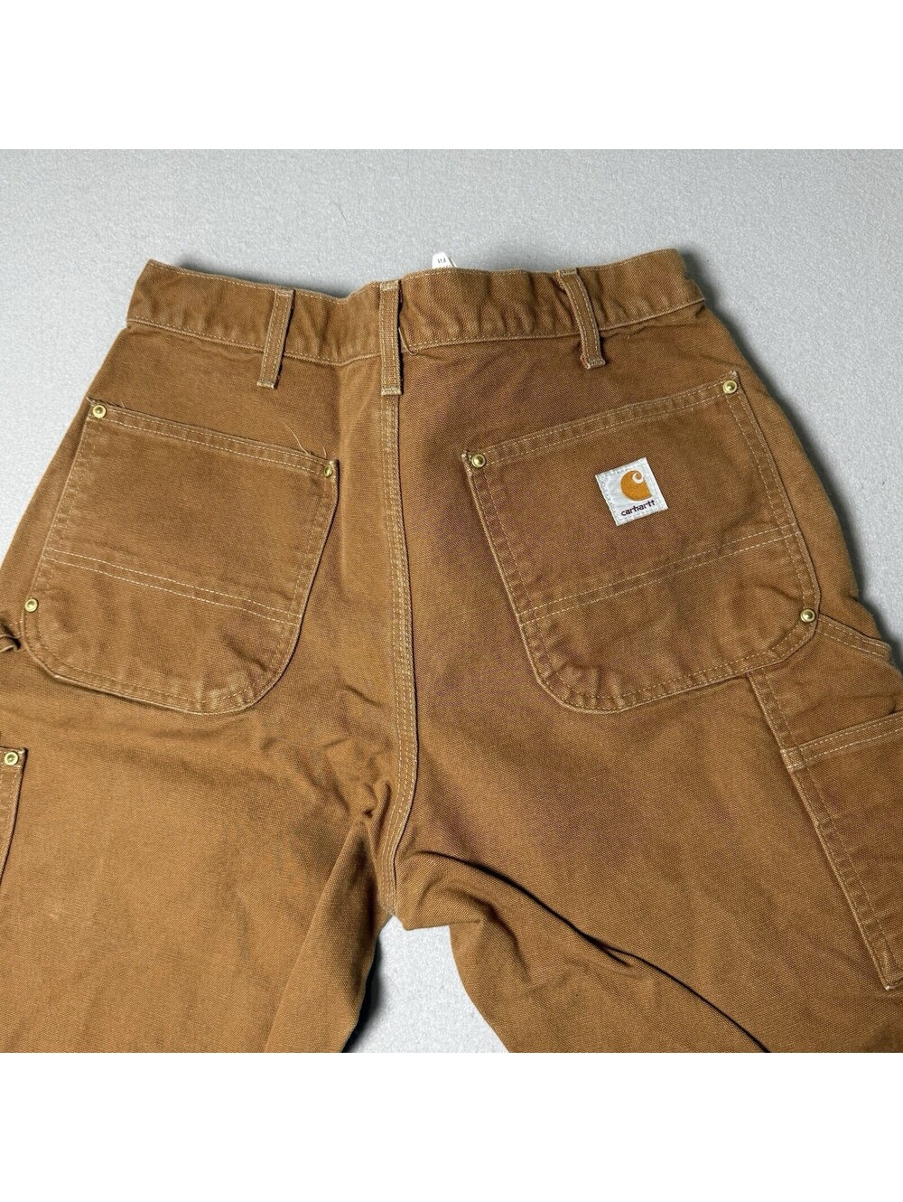 Vintage Carhartt Double Knee Pants Mens 33X30 Original Fit Brown Duck USA